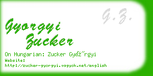 gyorgyi zucker business card